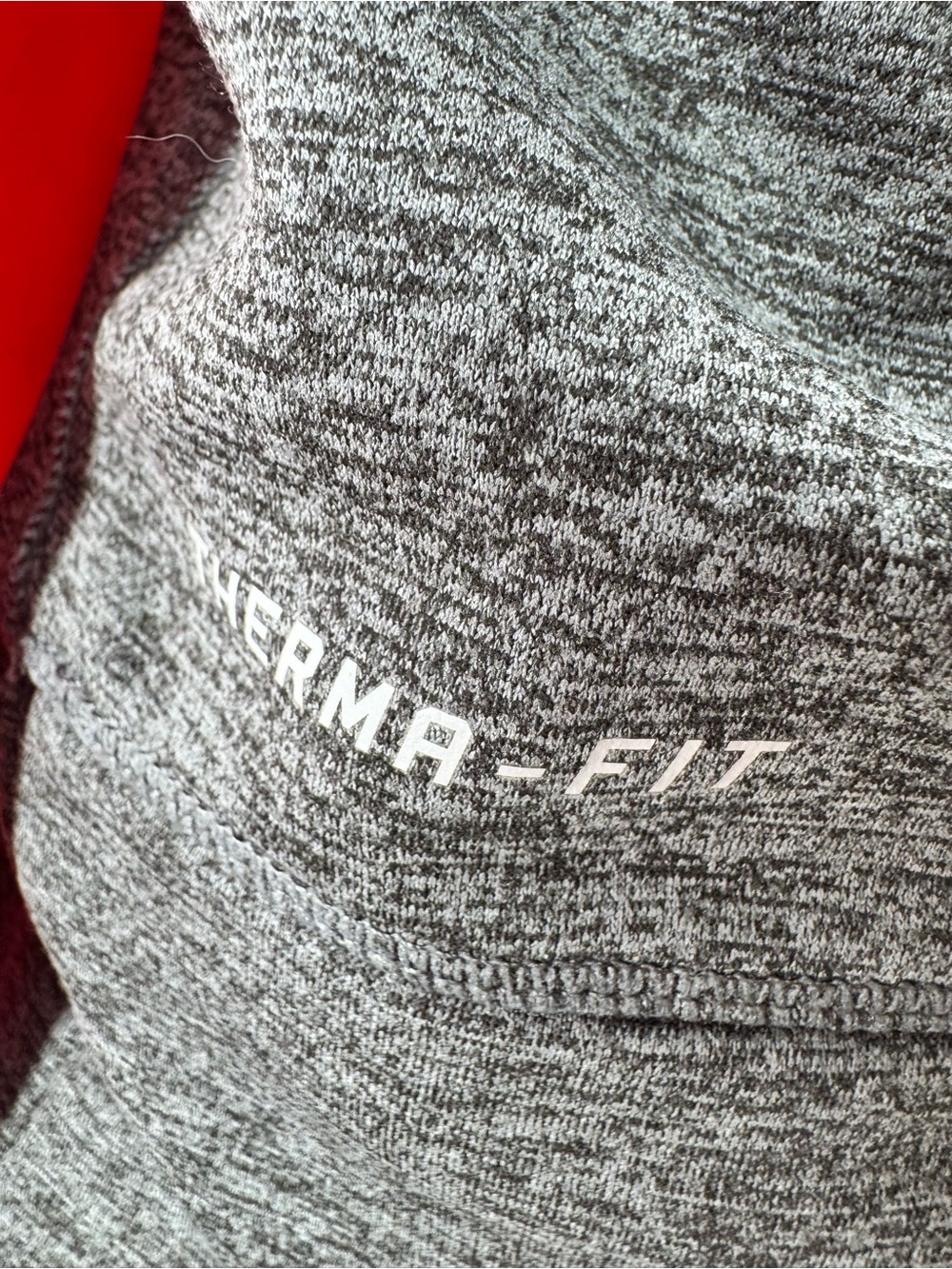Nike Heather Gray and pink Hoodie sweatshirt with Size Large therma-fit - Picture 7 of 7